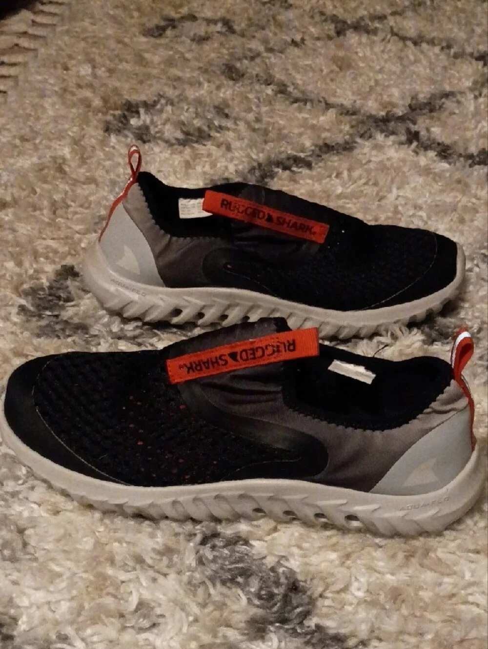 Kids Black and Red Rugged Shark Swim Shoes